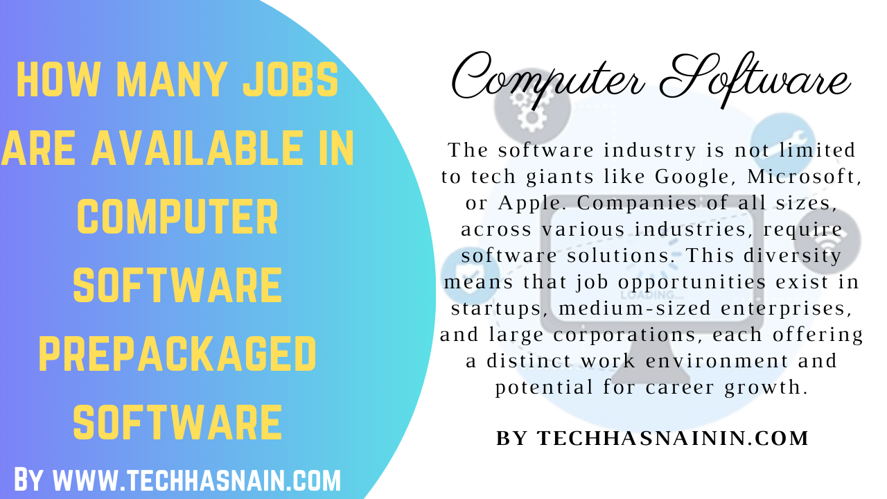 How Many Jobs Are Available in Computer Software Prepackaged Software