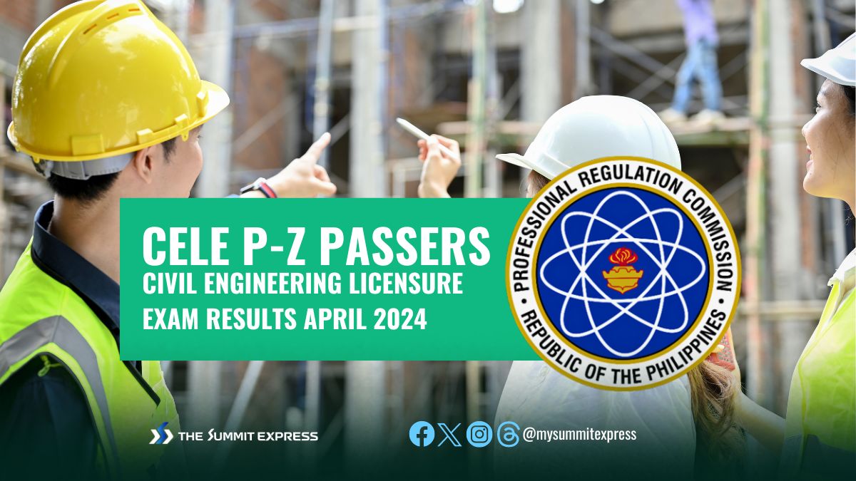 P-Z Passers: April 2024 Civil Engineer CE board exam result