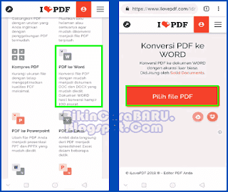 contoh mengubah file PDF ke format Word