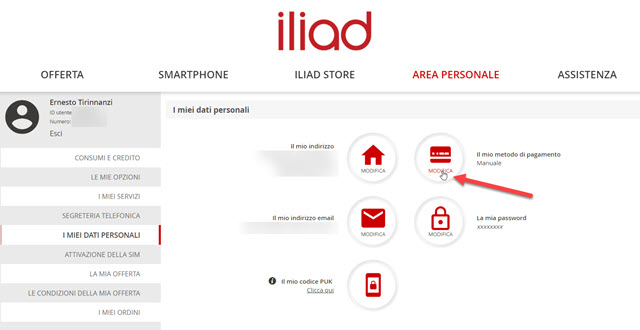 area-personale-iliad