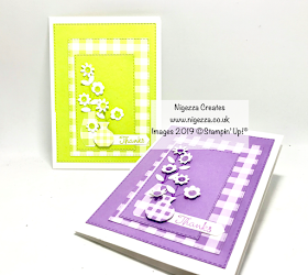 Gingham Layered Flower Card Stampin Up! Nigezza Creates