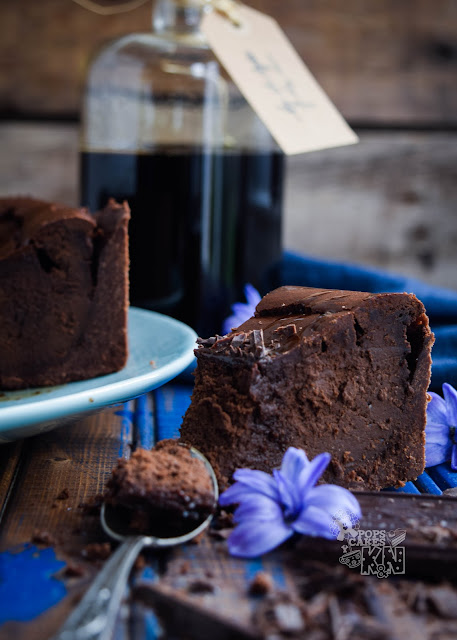 cheesecake de chocolate y cerveza negra