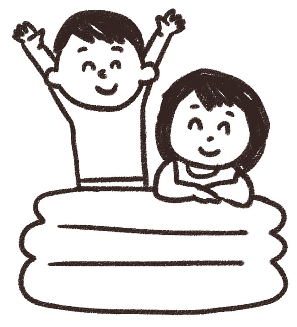 ビニールプールで遊ぶ子供達のイラスト ゆるかわいい無料イラスト素材集 ビニールプールで遊ぶ子供達のイラスト ゆるかわいい無料イラスト素材集