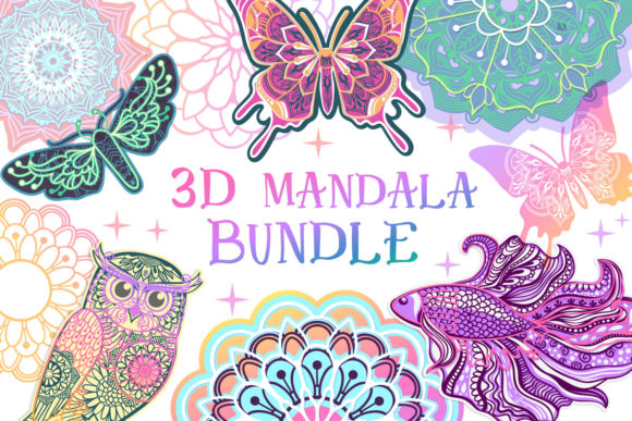 Download 3D Mandala Bundle SVG Cut Files