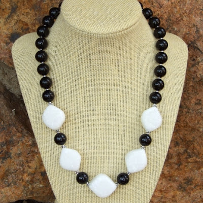 black and white gemstone jewelry for women