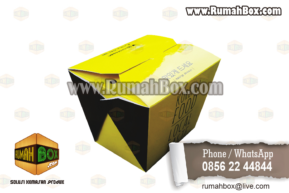 Kemasan Dus take away unik anti air Rumah Box