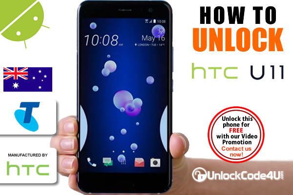 Factory Unlock Code HTC U11 from Telstra