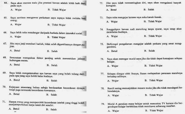 Contoh Soalan Ujian Kelayakan Calon Guru (UKCG) - JunaBlogg