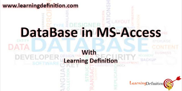 create a database in ms access