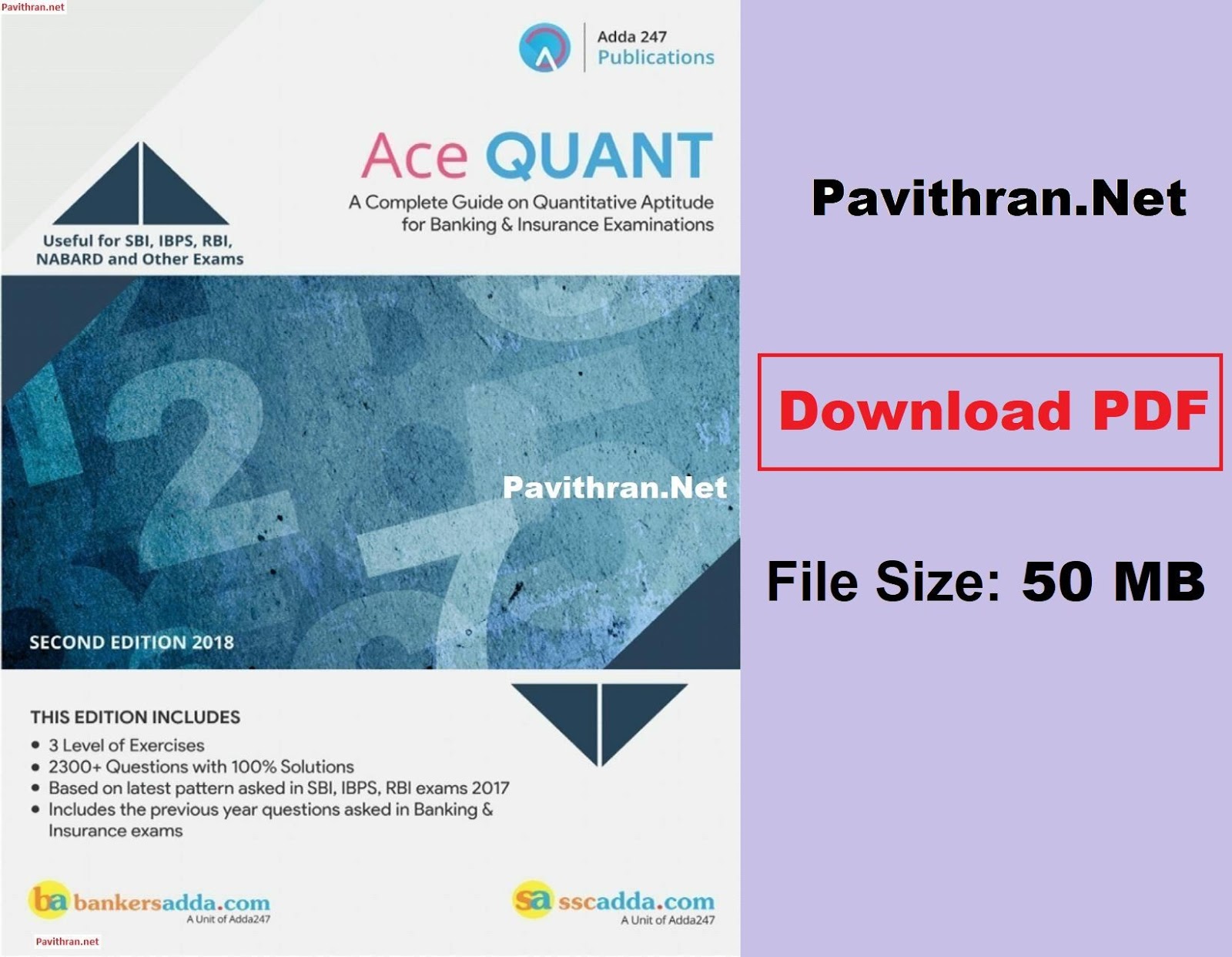 Download Ace Quantitative Aptitude By Adda247 Pdf For Ssc Banking