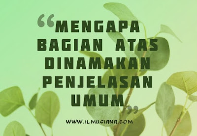  mengapa bagian atas dinamakan penjelasan umum Jawaban Mengapa Bagian Atas Dinamakan Penjelasan Umum?