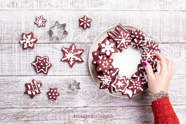 Christmas red velvet wreath tart