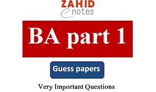 BA part 1 guess paper 2024 pdf download