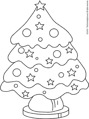 Christmas Tree Coloring Pages for Kids