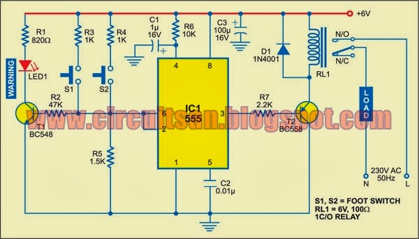 Simple Accurate Foot-Switch Circuit Diagram