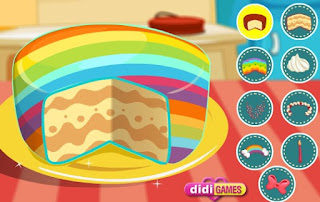 Permainan Keren Memasak Rainbow Cake