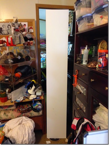 bookcase through the doorway