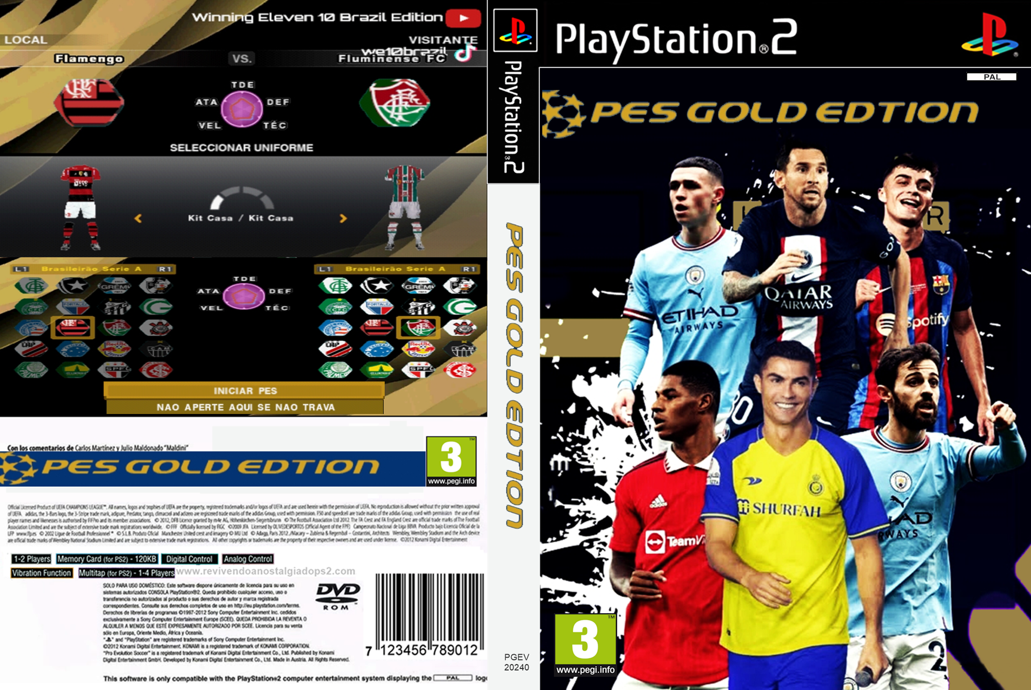 Meu PS2 Nostalgia: PES 2011 PATCH COXA 10 DVD ISO PS2