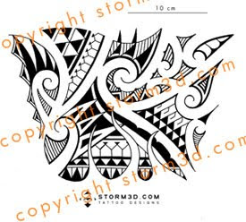forearm tribal flames tattoo polynesian design