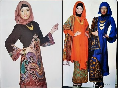 Model baju batik  untuk  orang  gemuk  kerja kantor muslim 