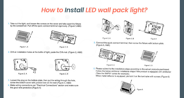 install LED wall pack lights