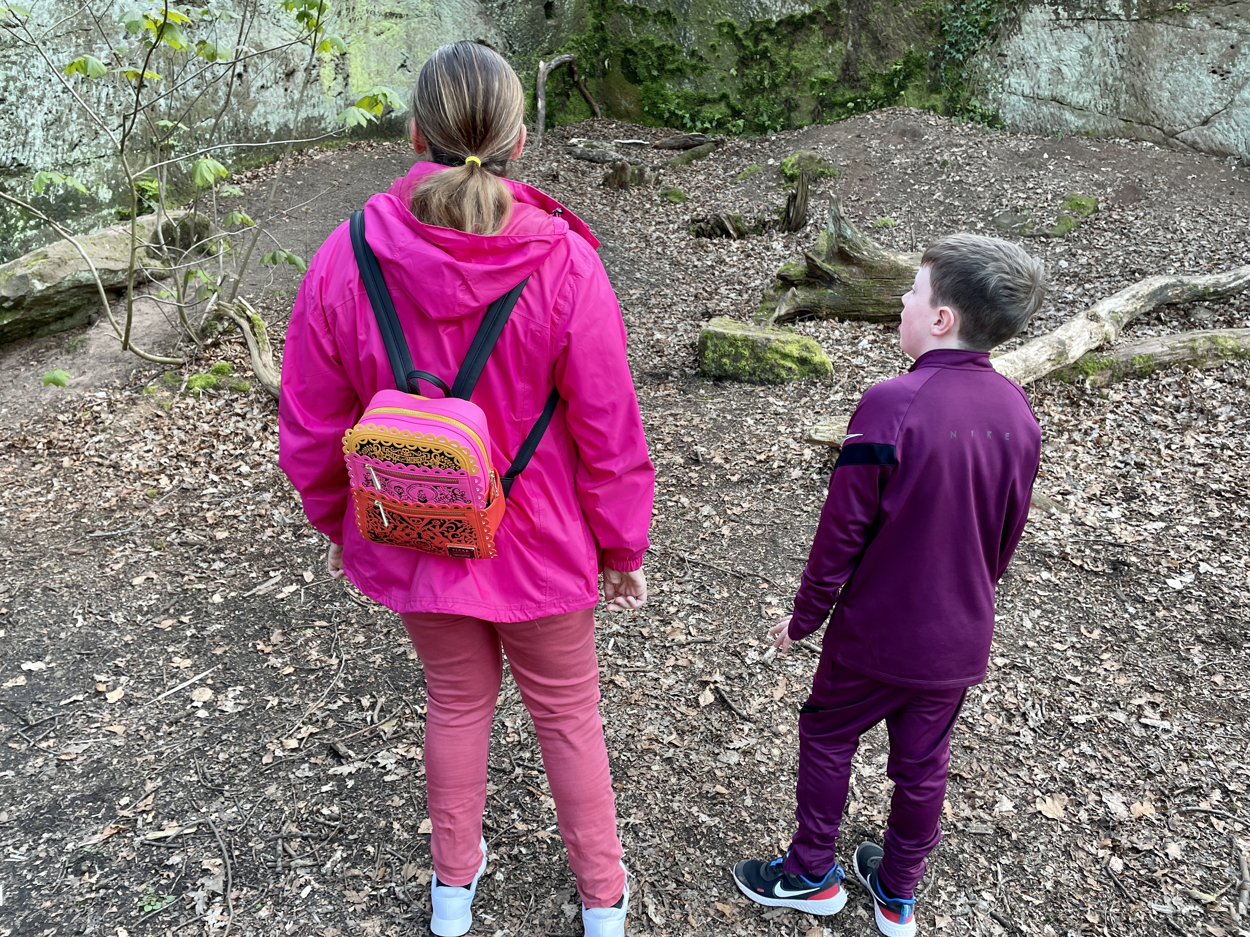 boy chatting to woman