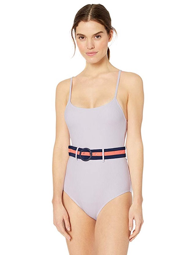 Jessica Simpson Women's Belted One-Piece Swimsuit