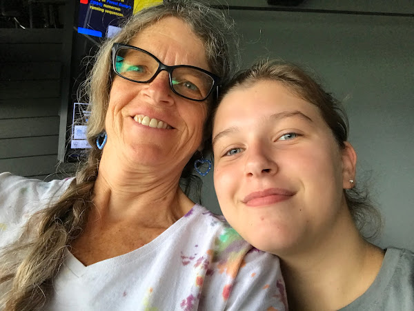 Elizabeth and Nana smiling at the camera