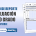 FORMATO DE REPORTE DE EVALUACIÓN QUINTO GRADO 