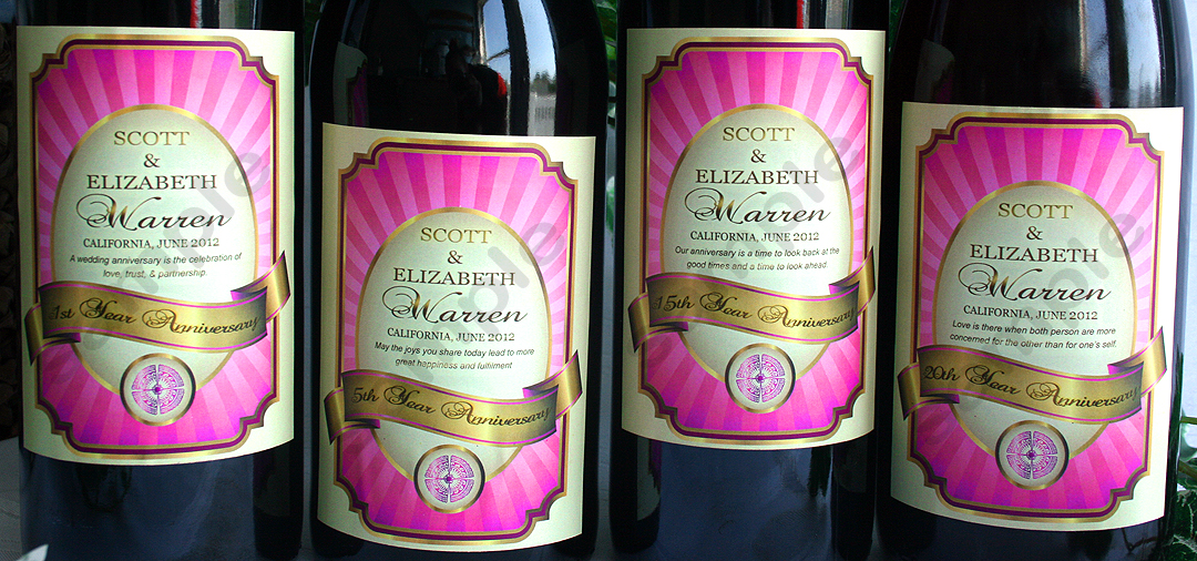CUSTOM LABELS The gloss labels will adhere to any wine bottle 