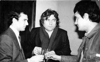 Nicu Ceauşescu, Adrian Păunescu şi Cristian Minculescu la sediul CC al UTC, la înmânarea premiilor Flacăra pentru anul 1983