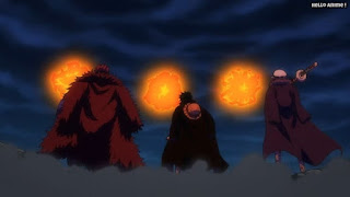 ワンピースアニメ 1016話 三船長 ルフィ ロー キッド Luffy Law Kid | ONE PIECE Episode 1016
