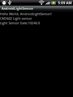 SensorEventListener to monitor Android light sensor