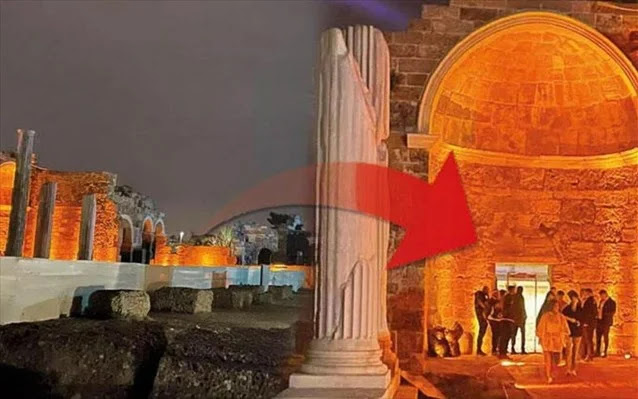 Αττάλεια: Μετέτρεψαν σε μπαρ την είσοδο του ναού της Αθηνάς