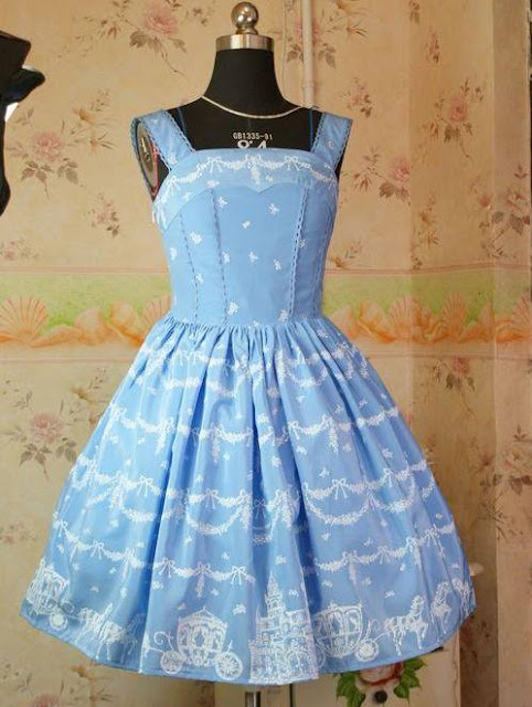 Sweet Snowy Castle Rococo Lolita Dress