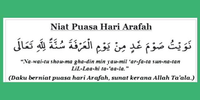 Lafaz Niat Puasa Hari Arafah dan Tarikh Puasa - OH PT3