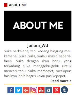 Cara menambahkan akun media sosial di about me