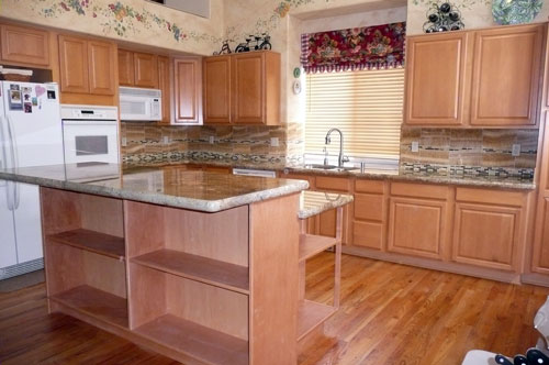 refinish oak cabinets for large kitchen