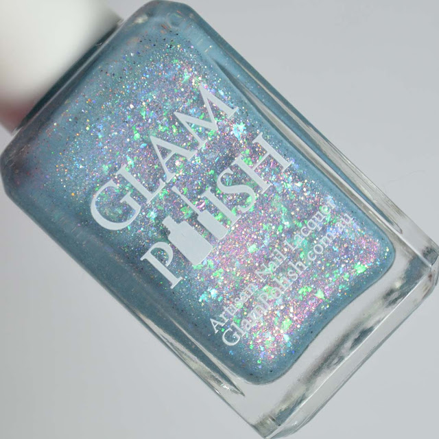 sky blue holo nail polish