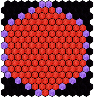 6 mile hex in half-mile sub-hexes template 1