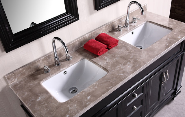 double bowl vanity tops for bathrooms