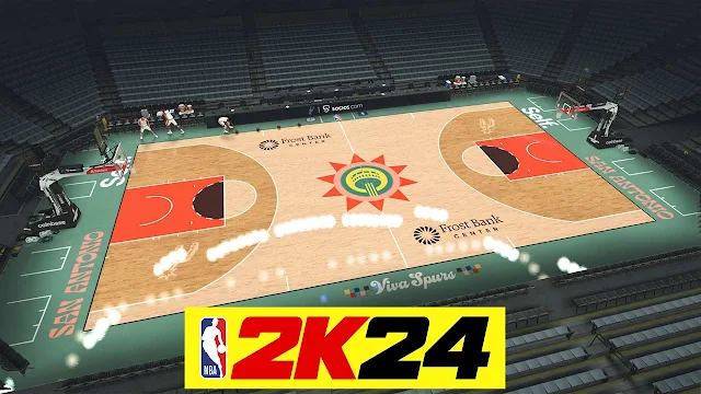 NBA 2K24 San Antonio Spurs City Edition Court