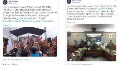 Pemerintah Didesak Ganti Nama Jawa Barat Menjadi Provinsi Pasundan