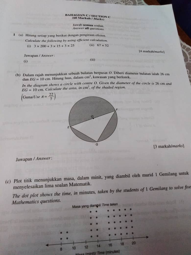 Format Baru Kertas Peperiksaan PT3 Matematik (2019 