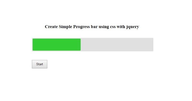 Create Simple Progress bar using css with jquery | Webslesson
