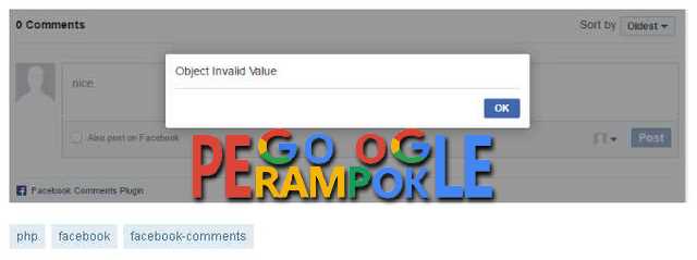 cara mengatasi object invalid value pada comment facebook di blogger
