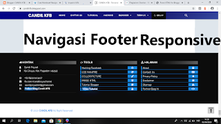 Cara membuat navigasi footer keren responsive