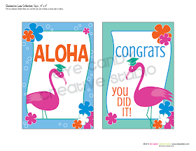 aloha grad sign, congrats sign, you did it sign, grad party, flamingos