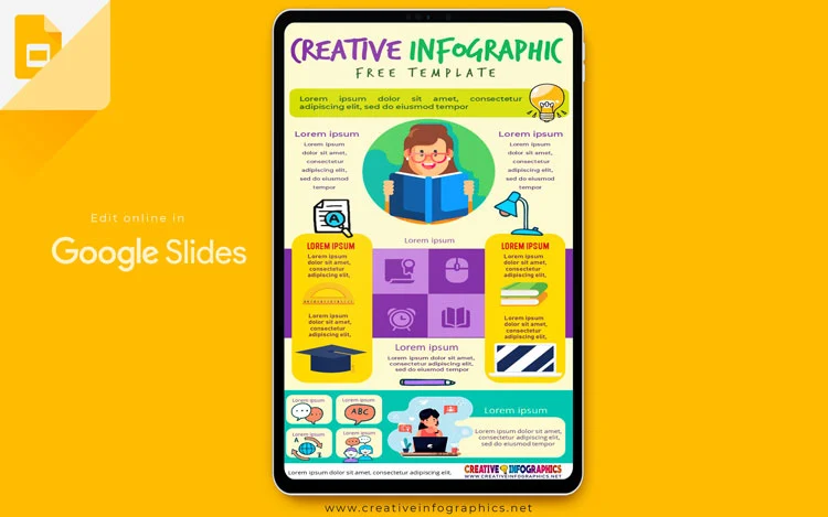 Online educational infographic template