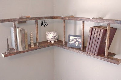 Dishfunctional Designs: Old Ladders Repurposed As Home Decor